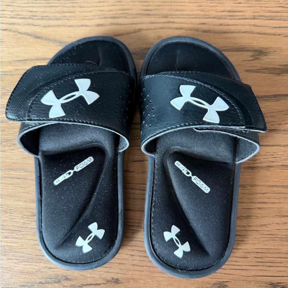 Under Armour Kids Black Slide Sandals